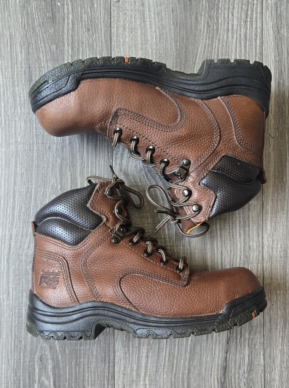 Timberland PRO TiTAN 6” Women’s Work Boots Size 8M Brown Leather Alloy Toe 26388 - Picture 7 of 8